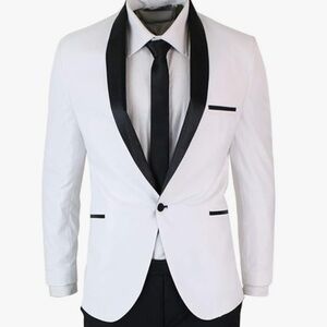 Men’s black and white blazer